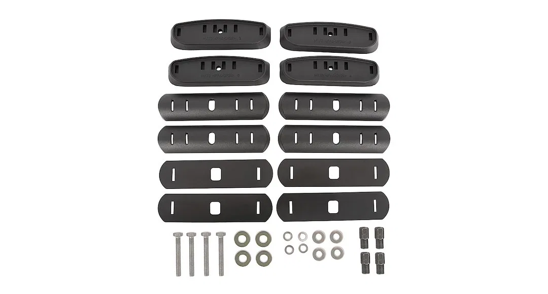 RCP68-BK – RHINO RACK Roof Rack Mounting Kit, Fits Rhino Rack's RC/ RV Roof Racks Black Set Of 4 With Molding Pads/ M...